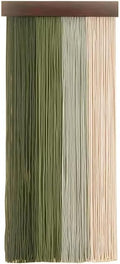 Gradient Green Wooden Board Boho Tassel Wall Hanging