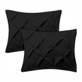 Dark Grey Pinch Pleat Egyptian Cotton Pillow Shams Set