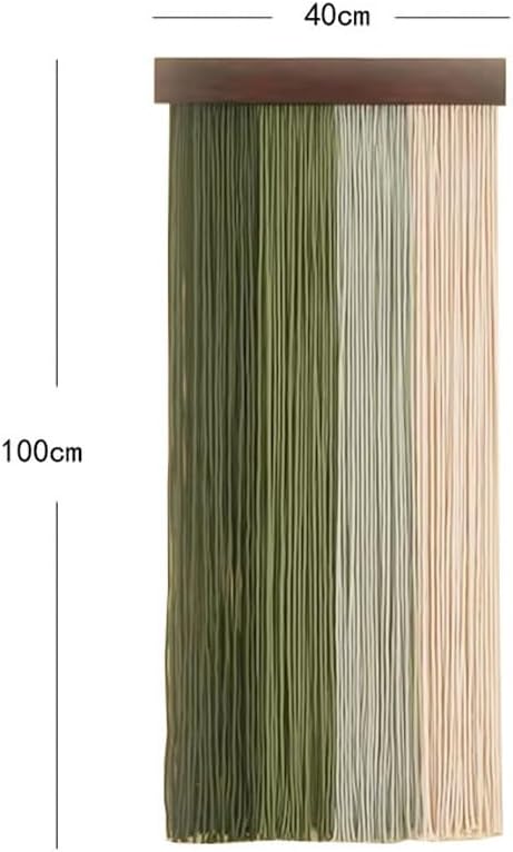 Gradient Green Wooden Board Boho Tassel Wall Hanging