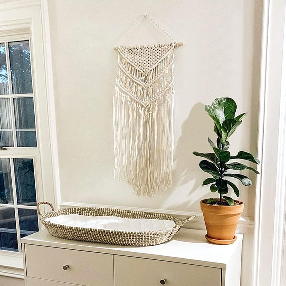 Boho Geometric Woven Macrame Wall Hanging Decor