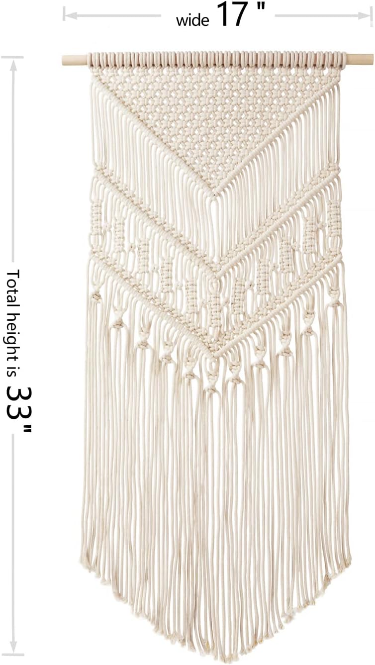 Boho Geometric Woven Macrame Wall Hanging Decor