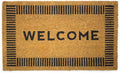 Large Brown Welcome Coir Doormat Non Slip Backing