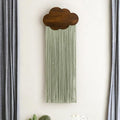 Green Cloud Tassel Boho Woven Macrame Wall Hanging
