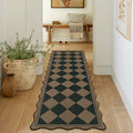 Brown Faux Jute Non Slip Washable Runner Rug