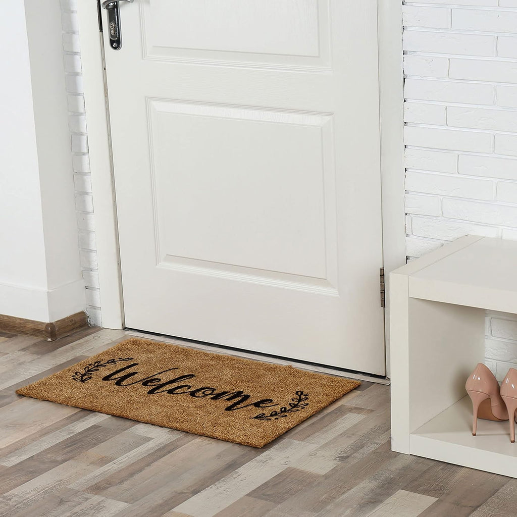 Large Brown Welcome Outdoor Coir Doormat
