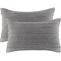Grey Microfiber Envelope Closure Queen Pillow Shams