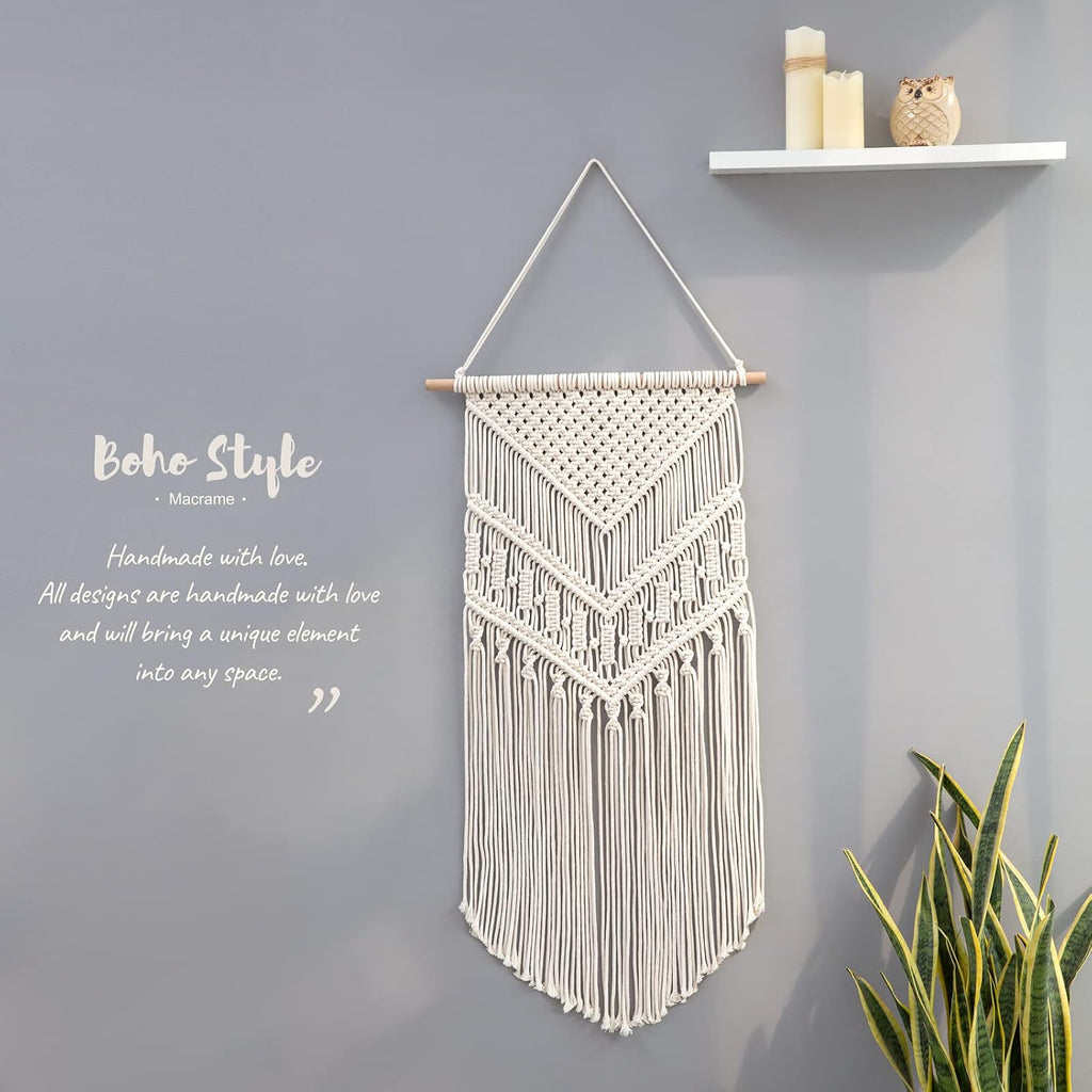 Boho Geometric Woven Macrame Wall Hanging Decor
