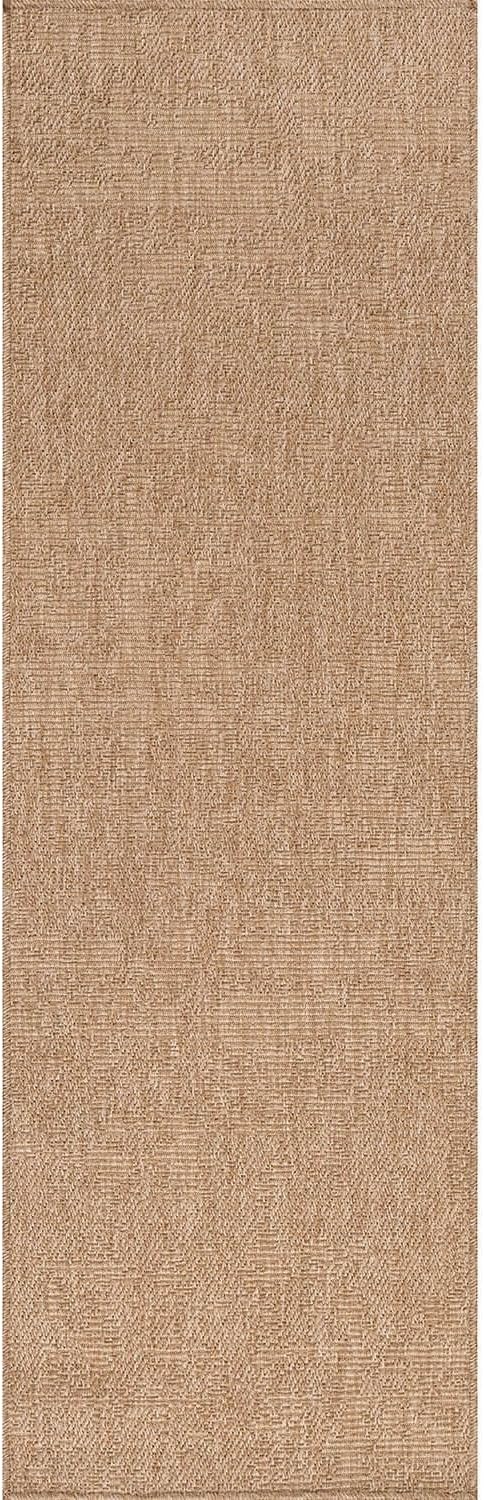 Washable Solid Woven Natural Jute Farmhouse Runner Rug