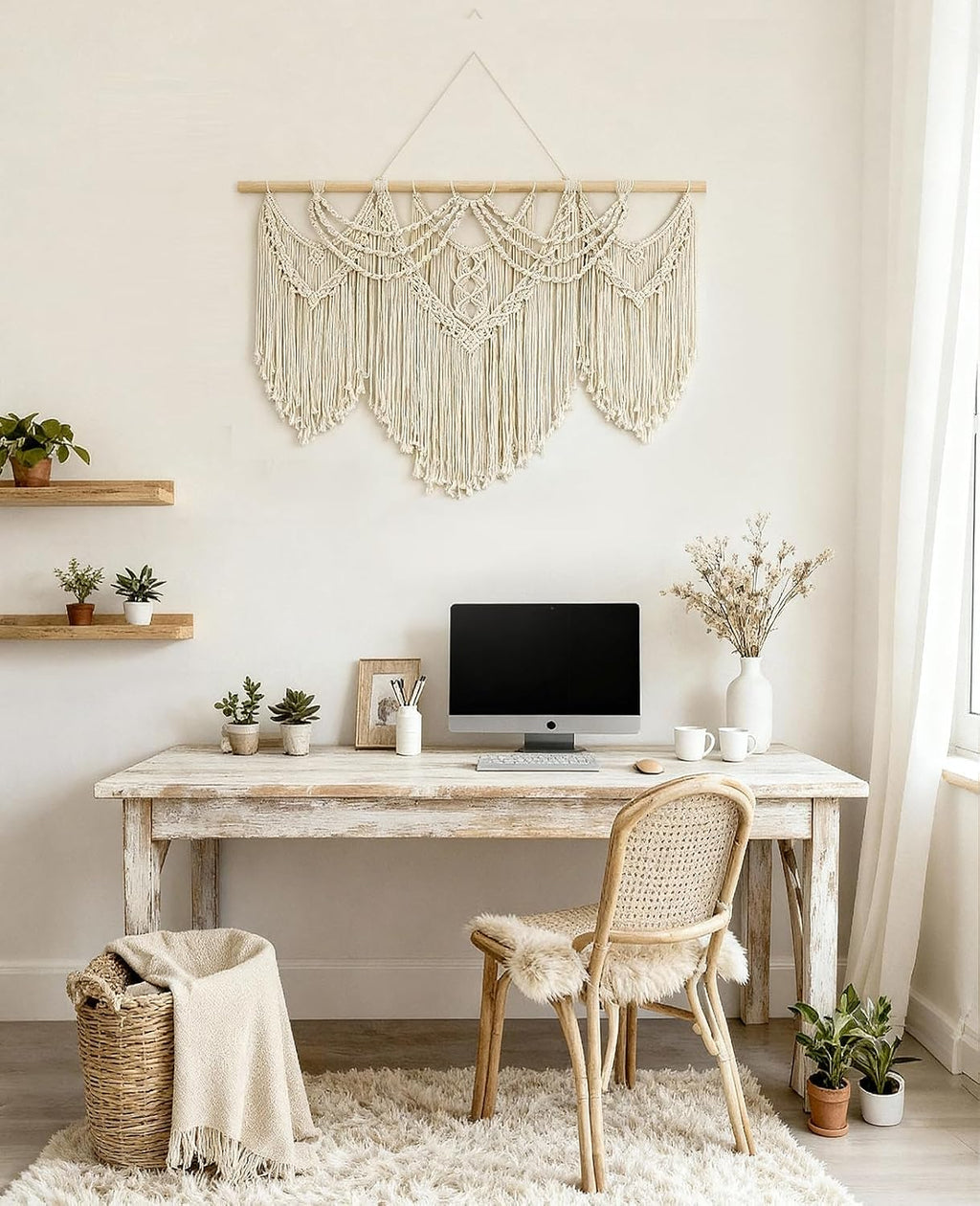 Large Tassel Boho Macrame Woven Wall Hanging
