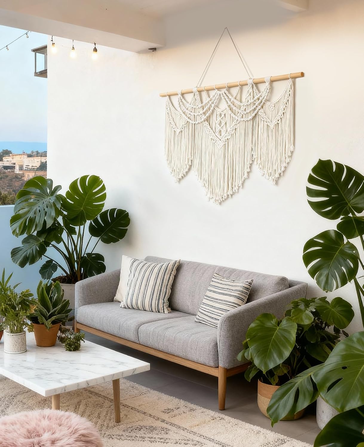 Large Tassel Boho Macrame Woven Wall Hanging