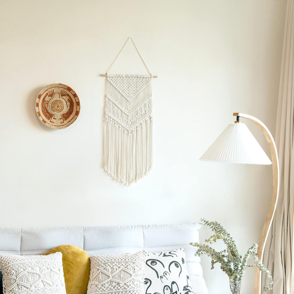 Boho Geometric Woven Macrame Wall Hanging Decor