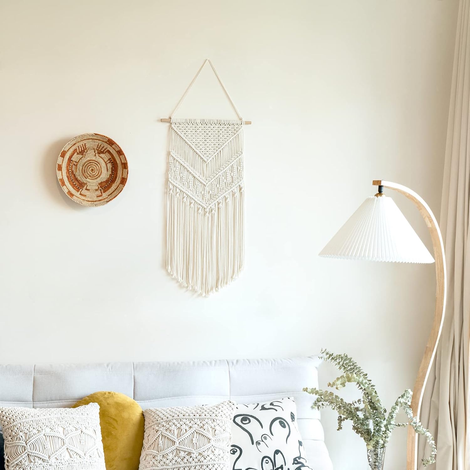 Boho Geometric Woven Macrame Wall Hanging Decor