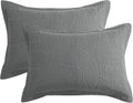Dark Grey Coin Quilted Envelope Standard Pillow Shams