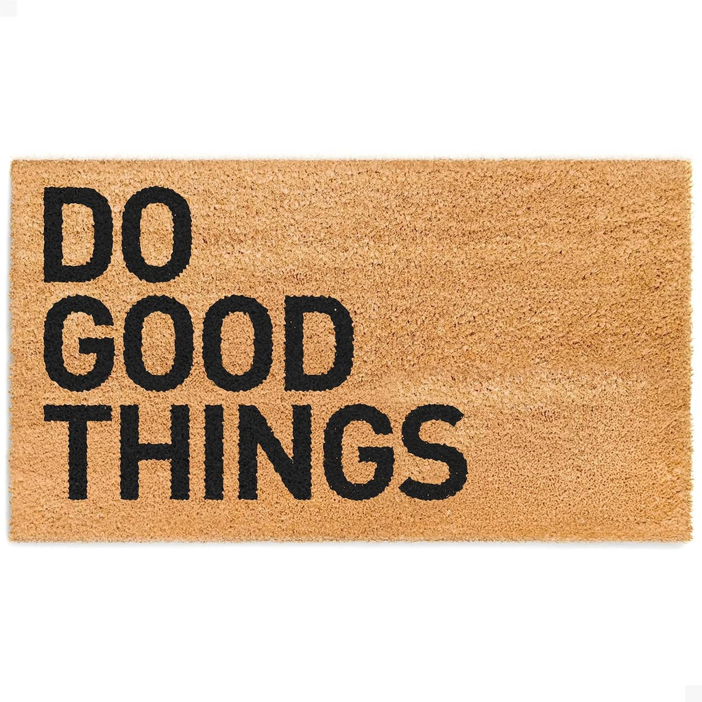 Coir Do Good Things Non Slip Welcome Doormat
