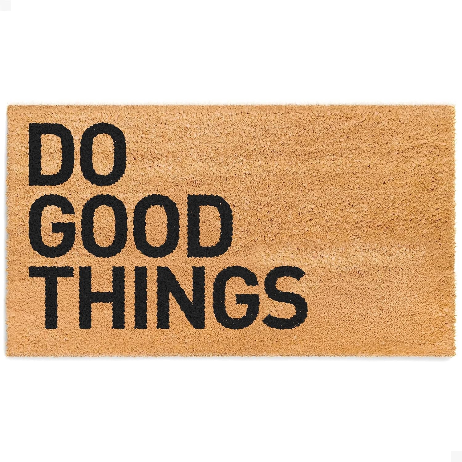 Coir Do Good Things Non Slip Welcome Doormat