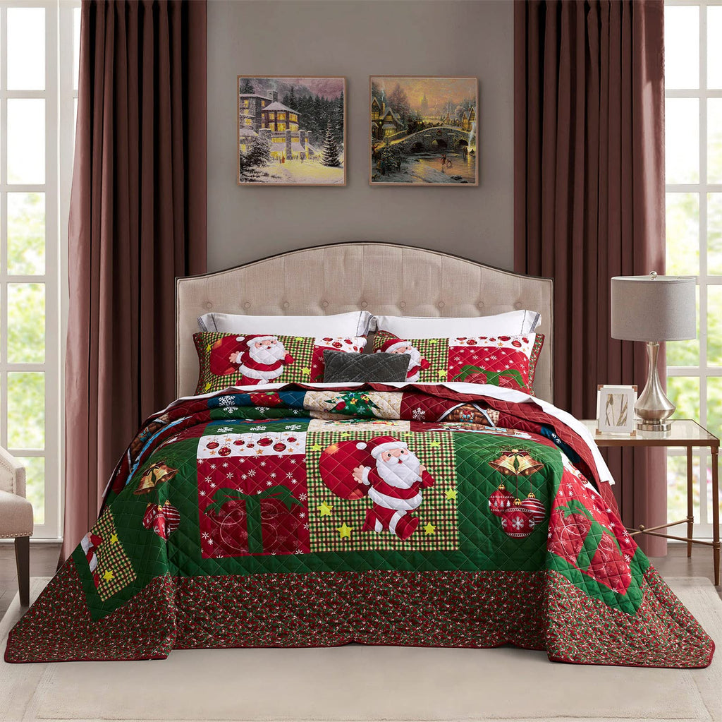 Dark Grey Quilted Microfiber Standard Pillow Shams