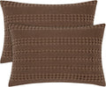Chocolate Waffle Weave Cotton Standard Pillow Shams