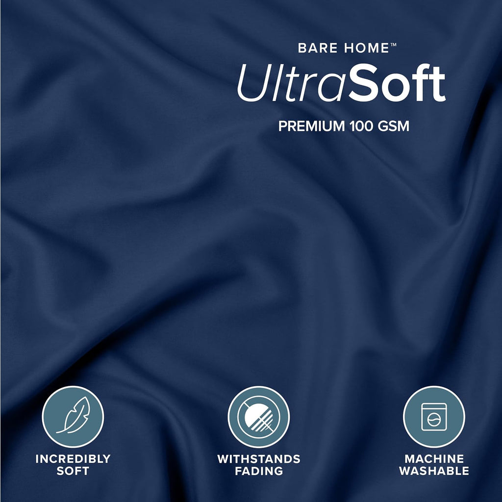 Dark Blue Ultra Soft Microfiber Standard Pillow Shams