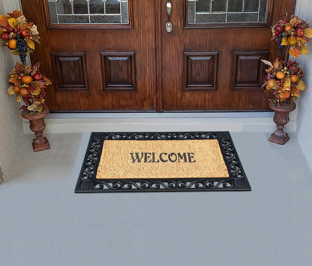 Natural Coir Rubber Non Slip Welcome Doormat