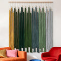 Green Tassel Large Boho Macrame Wall Hanging