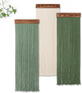 Green Beige Tassel Boho Macrame Wall Hanging Decor