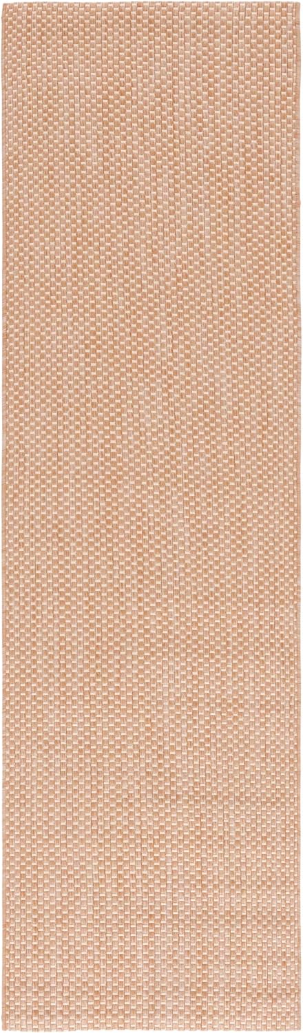 Natural Cream Washable Outdoor Courtyard Runner Rug