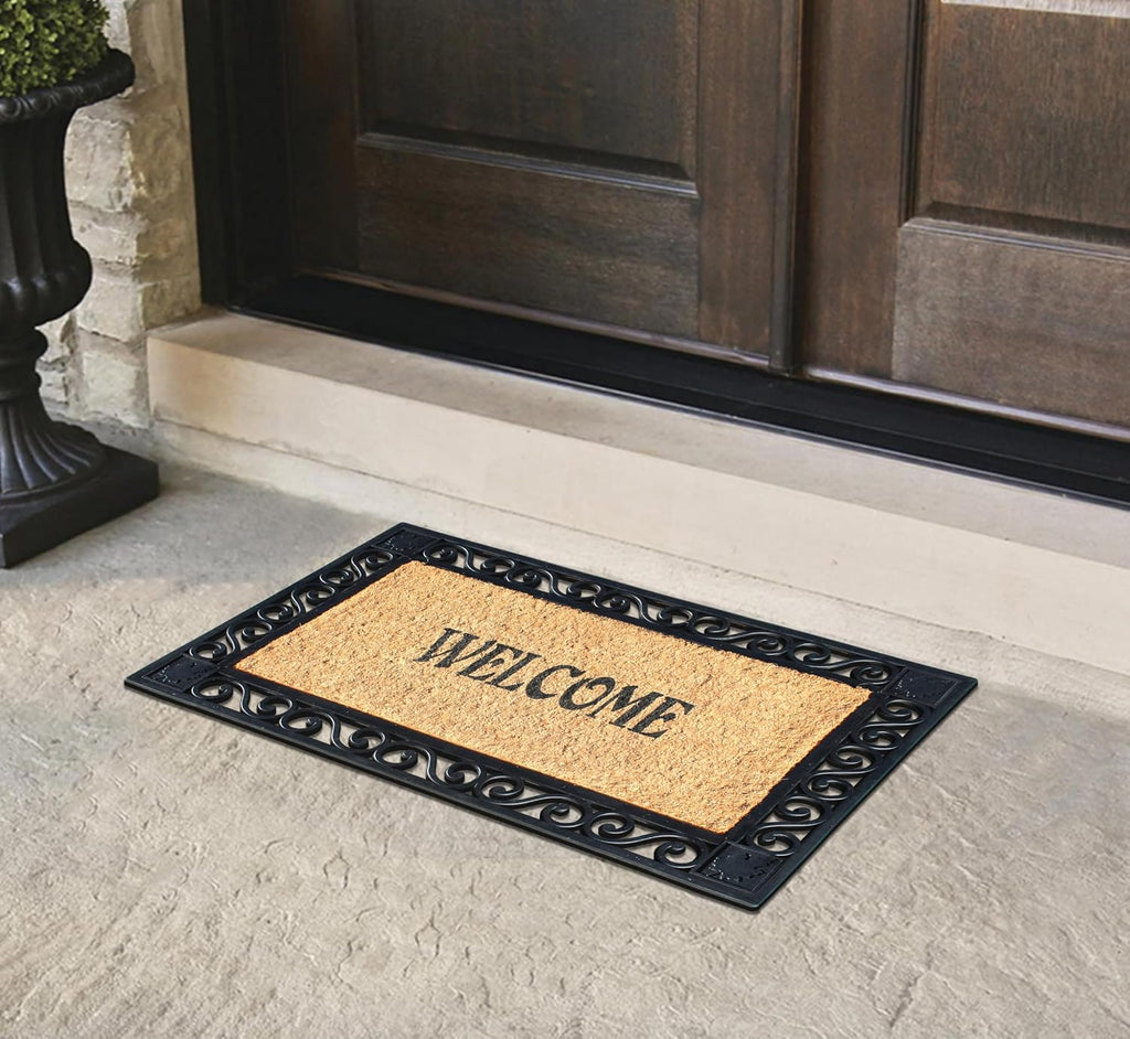 Natural Coir Rubber Non Slip Welcome Doormat