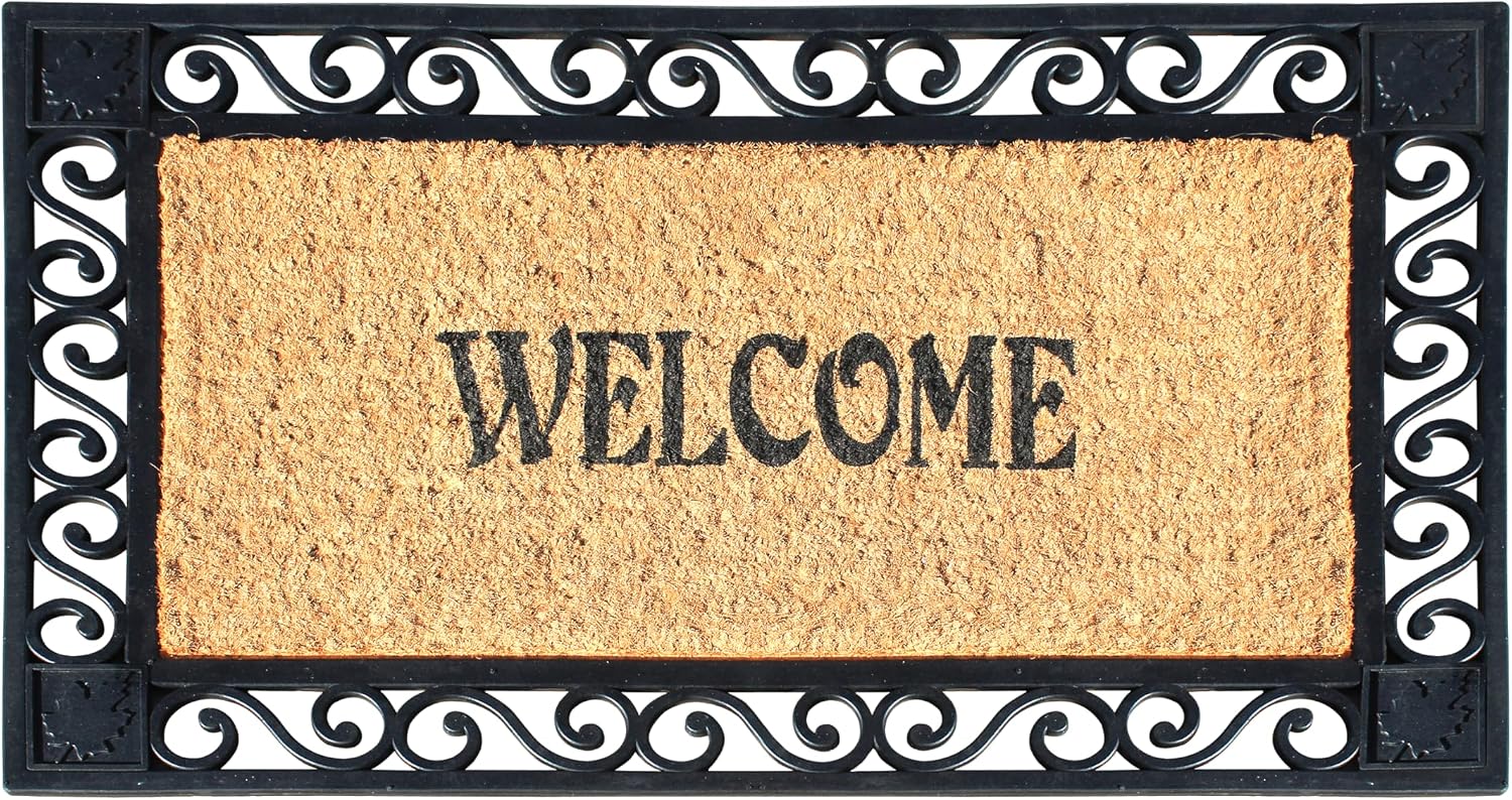 Natural Coir Rubber Non Slip Welcome Doormat