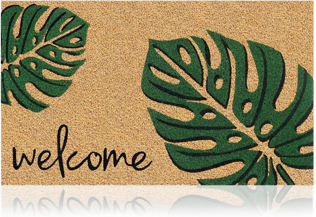 Minimalist Leaf Coir Non Slip Welcome Doormat