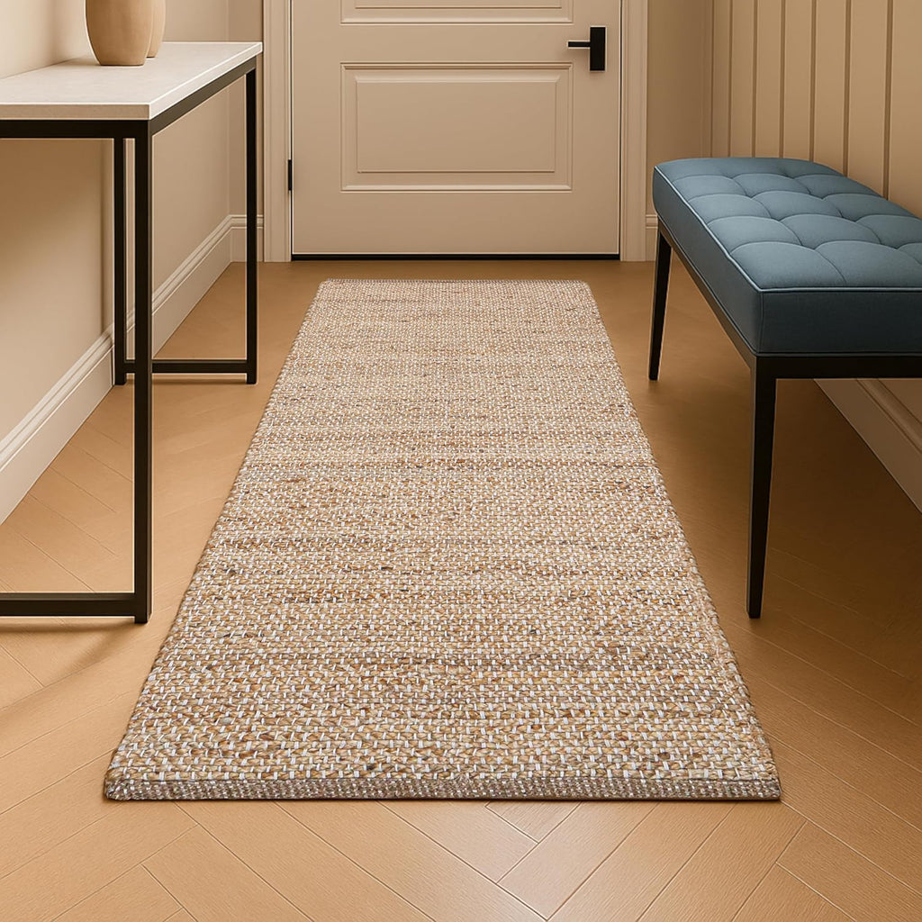 Hand Braided Reversible Jute Boho Runner Rug
