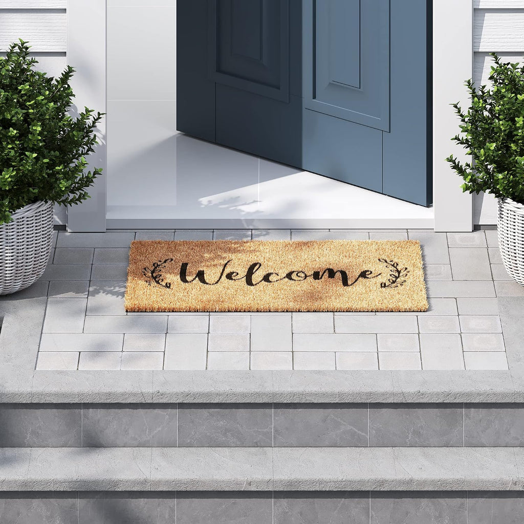 Large Brown Welcome Outdoor Coir Doormat