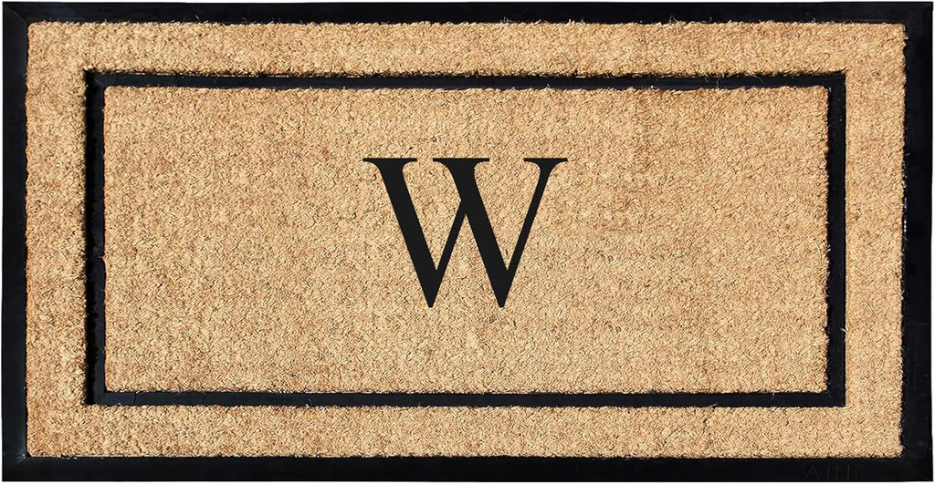 Large Monogrammed Coir Rubber Entry Doormat