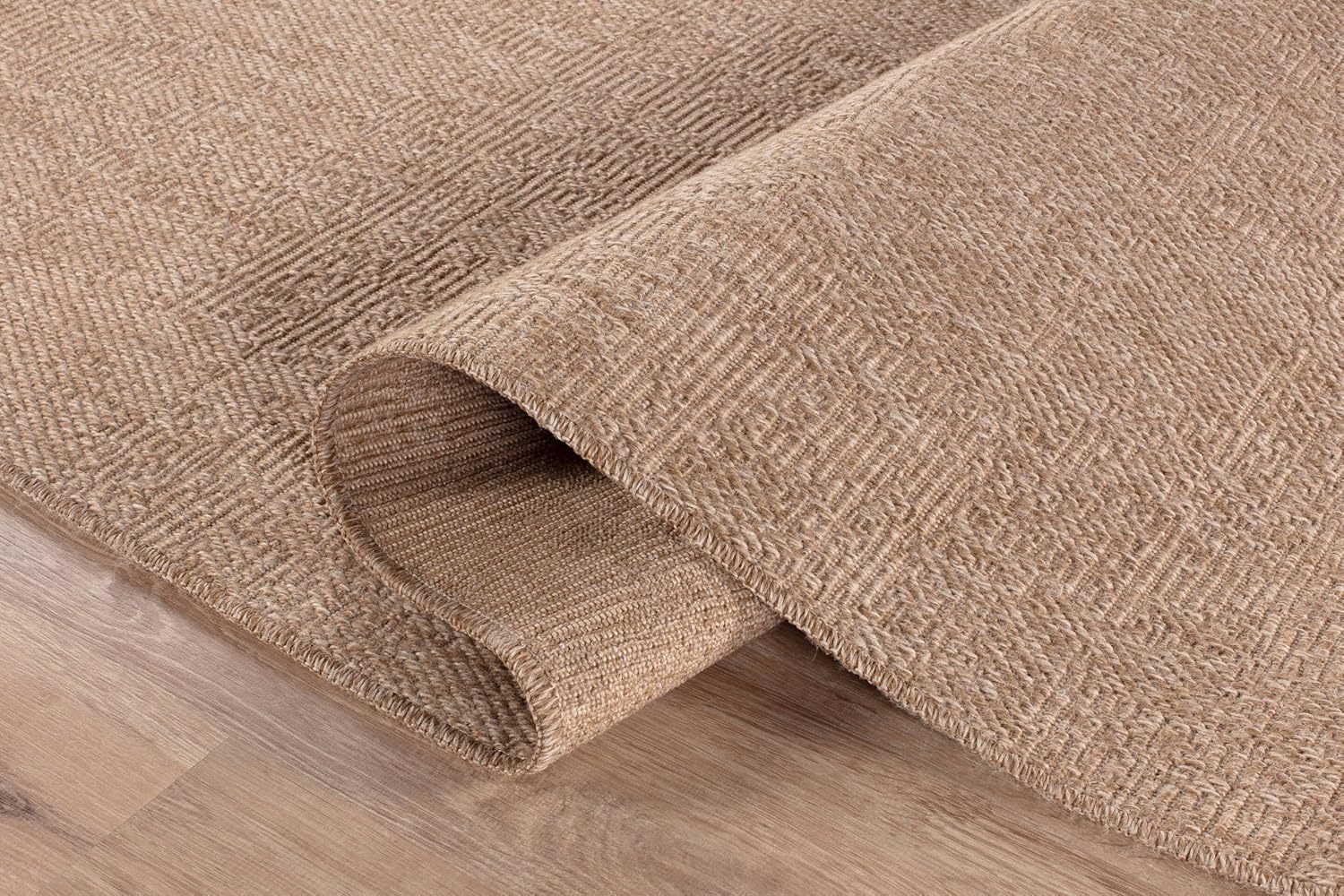 Washable Solid Woven Natural Jute Farmhouse Runner Rug