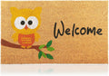 Owl Coir Doormat Anti Slip PVC Backing