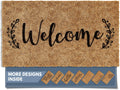 Large Brown Welcome Outdoor Coir Doormat