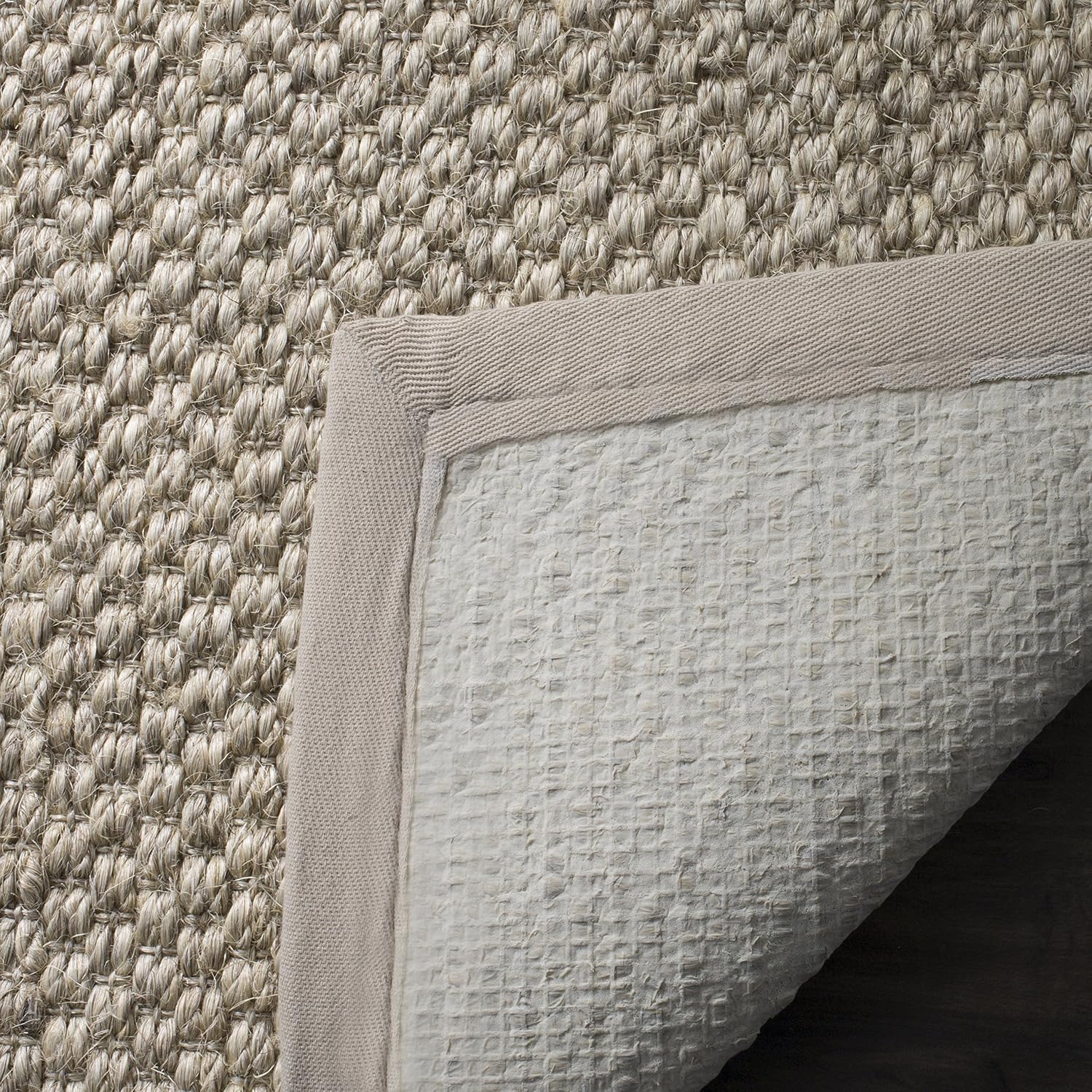 Marble Border Woven Sisal Natural Fiber Runner Rug
