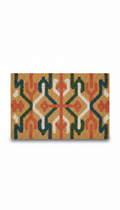Heavy duty coir welcome mat with graphic pattern